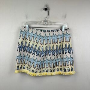 Alexis Blue and yellow Mini Skirt Size L
